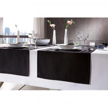Sander Tischdecke „Loft“ in Schwarz (1‑Stück) – 50 × 140 cm