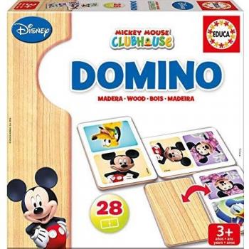 Holz-Domino mit Mickey Mouse