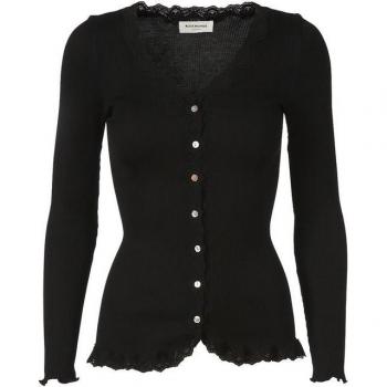 Rosemunde Women's XS Black Cardigan with Lace Detail