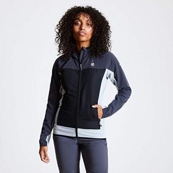 Dare 2b DWL425 7CA14L Duplicity Softshell‑Jacke mit Reißverschluss, Farbe: Ebenholzgrau/Schwarz