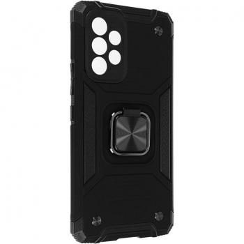 Funda Híbrida con Anilla Metálica para Samsung Galaxy A53 5G en Color Negro