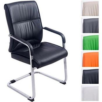 CLP Sedia Cantilever XXL Anubis in Similpelle Nera con Braccioli