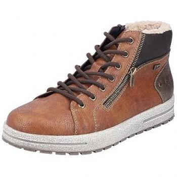 Rieker Herren Winterstiefel, braun, Gr. 45, Lederimitat, TEX-Membran