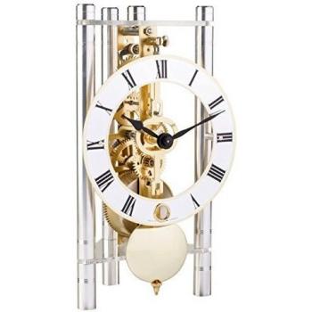 Aluminium Skelett-Tischuhr Hermle 23023‑X40721 – Römisches Zifferblatt