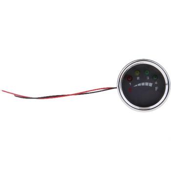 Indicador de carga de batería 24V, medidor redondo 2