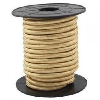 Câble électrique flexible textile 10 m 2×0,75 mm or GSC 3902996