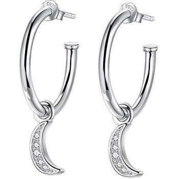 Luna Circolare 20mm Orecchini in Argento