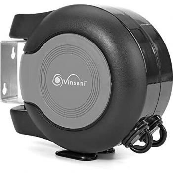 Vinsani 30m Retractable Reel Clothes Line Washing Line with Twin Cable