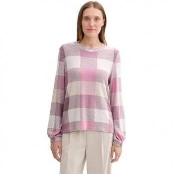 TOM TAILOR 3/4-Arm-Shirt Langarmshirt mit Karomuster