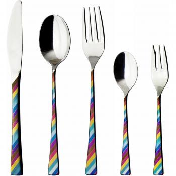 Set Niji de Cubiertos de Cena Nagao 5 Piezas en Acero 18‑8