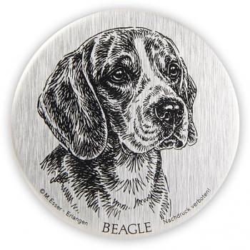 Wetterfeste Beagle Metallaufkleber – M. Esser Edition