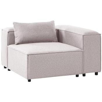 Coussin angle marron clair « Harmonie »