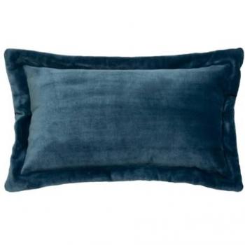 Cuscino blu egeo in flanella 38x58 cm