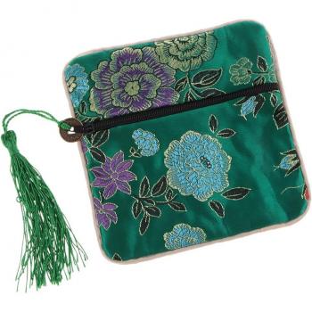 Cartera Seda Doble Borla