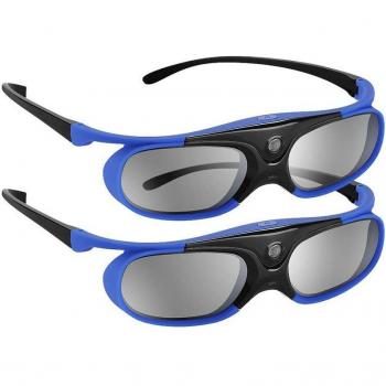 2Pcs Rechargeable Active Shutter 3D Glasses for DLP LINK