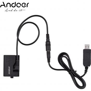 Andoer ACK-E10 5V Dummy Battery for Canon EOS Rebel T3/T5/T6/T7/T100