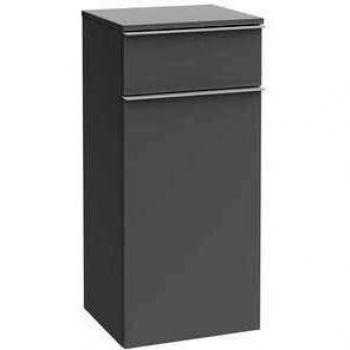 Villeroy und Boch Venticello Schrank A95011RE 40,4 x 86,6 x 37,2 cm, Anschlag rechts, Chromgriff, Hochglanzglas Weiß
