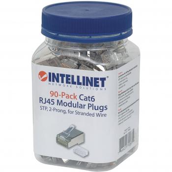 Intellinet 15µ Gold Contact Cat6 RJ45 Plug Set – 90 Pieces