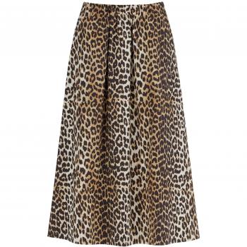 Ganni Leopard Print Maxi Skirt – Pull‑On – Size 36 (6)