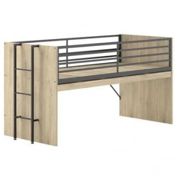 Lit mi-haut avec bureau intégré 90x200 cm