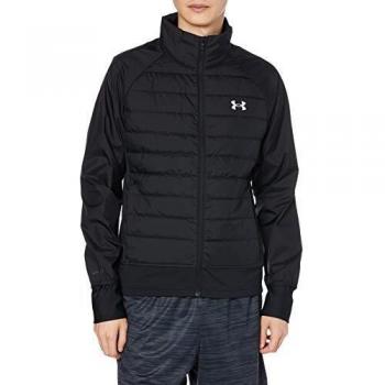 Under Armour Herren Jacke Run Insulate Hybrid, Schwarz / Schwarz / Reflektierend (001), LG
