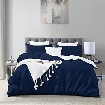 Aisbo 3‑Piece Reversible Microfiber Duvet Set for King Beds – Soft Smooth Finish