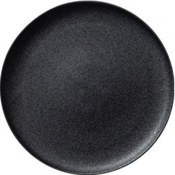 Black Frosted Breakfast Plate
