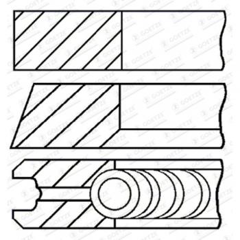 Tiguan 5N_ kolvringsset – Goetze 81 mm