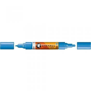 Molotow 227436 marqueur rechargeable Acrylic Twin Bleu intense pointe 1,5mm et 4mm