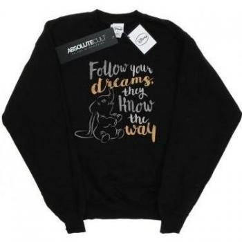 Sudadera para niña Disney Dumbo Sigue Tu Sueño en color negro