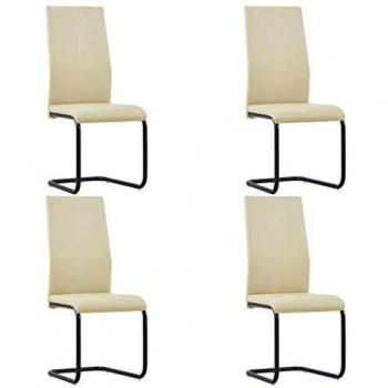 Sillas de Comedor de Cuero Sintético 4 Unidades Multicolor