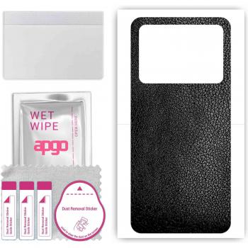 Poco M6 Pro 5G Protective Foil – Black Leather Pattern