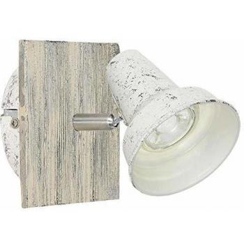 LED SP 4 W‑GU10 – NIK‑Mat/Hout „Filipina 1“ (Weiß)