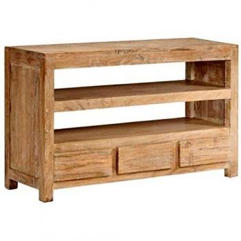 Sonata TV Cabinet, Acacia Wood Solid, 90x30x55 cm, Light Brown