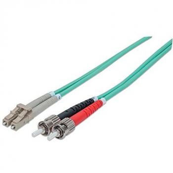 Intellinet Cable de conexión de fibra óptica 10m ST a LC OM3