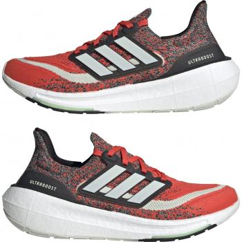 Rote/Weiße Laufschuhe adidas Ultraboost Light (Größe UK 7.5)