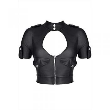 Kunstleder Reißverschluss Top XL von Demoniq