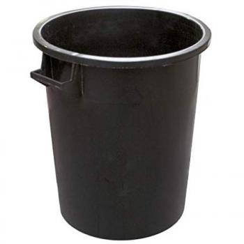 Bidone Immondizia Industriale 75 Litri HDPE Nero Stabile con Manici
