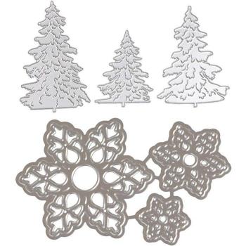 Pack de 6 pochoirs de découpe et gaufrage pour scrapbooking, Sizzix Big Shot/Cuttlebug, G & A