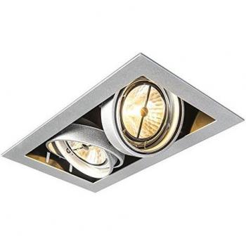 Qazqa Oneon 2‑Flammen‑Stahlstrahler – LED, G53, kein Leuchtmittel