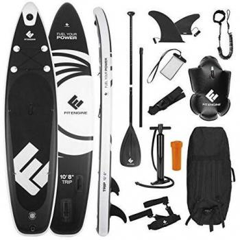 FitEngine SUP Komplett-Set | Allrounder Trip inkl. Action-Cam-Halterung, Drybag, Handyhülle | 325 cm