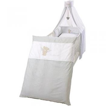 Roba Kinderbettset 'Heartbreaker', 4-teilig, Bettwäsche 100x135, Nestchen und Himmel