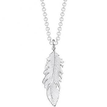 Kette mit Anhänger ELLI Feder Anhänger Engel Gliederkette 925 Silber