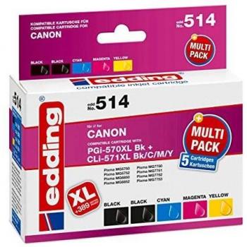 Pack de 5 cartouches d'encre Canon PGI-570XL/CLI-571XL
