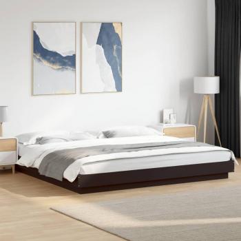 VidaXL Black Bed Frame with LED Lights 200x200cm