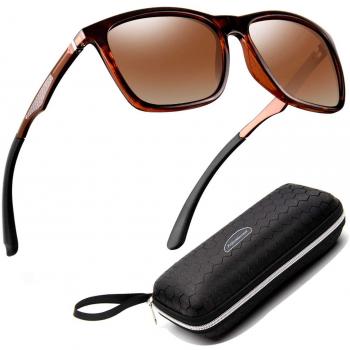 Lunettes de soleil polarisées pour hommes et femmes (Leopard)