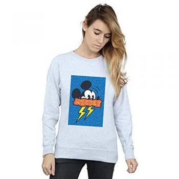 Mickey Mouse 1990s Flash Streetwear Sweat – Grey, M