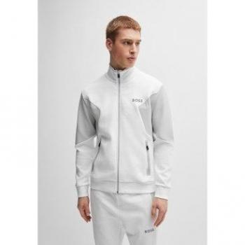 Sudadera casual BOSS Skaz blanca para hombre