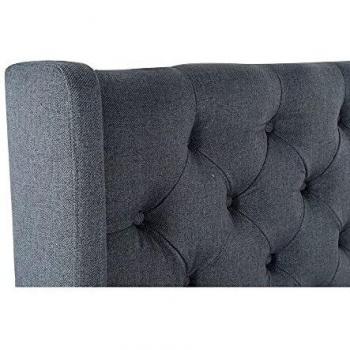 Tête de lit DKD Home Decor Noir Polyester Bois MDF (174 x 20 x 130 cm)