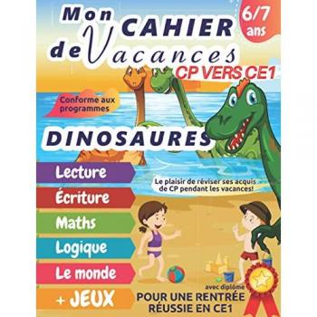 Cahier d'activité de vacances CP vers CE1 DINOSAURES : 6